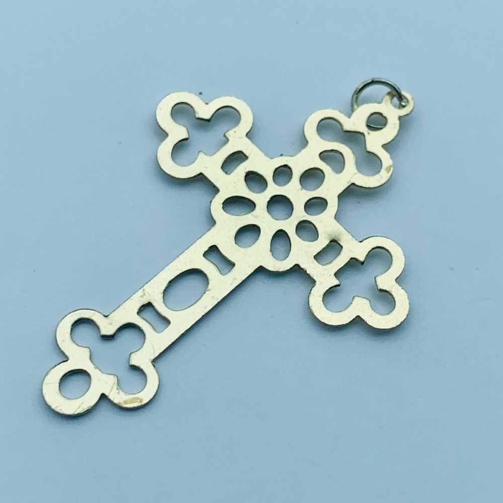 Thin Gold Tone Cross